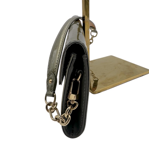 Louis Vuitton Olive Green Monogram Vernis LV Wallet On Chain Sunset Blvd Clutch - Picture 6 of 11